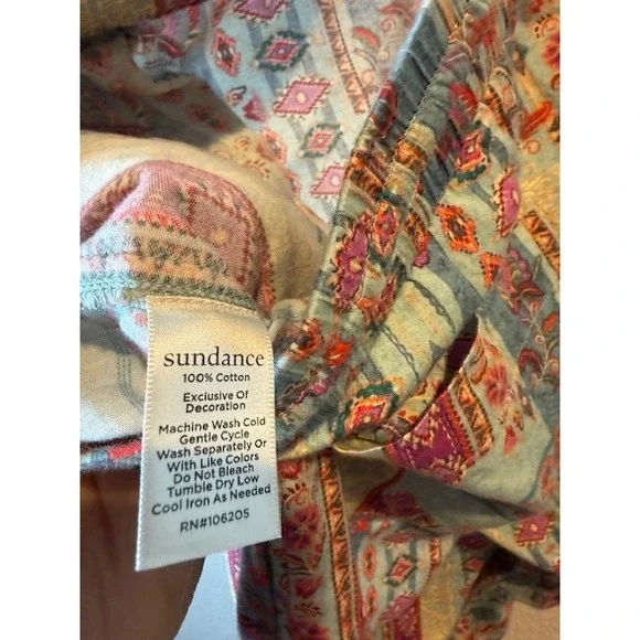 Sundance Womens XL Cotton Bohemian Patchwork Drawstring Jogger Pants Sz XL - Picture 5 of 9